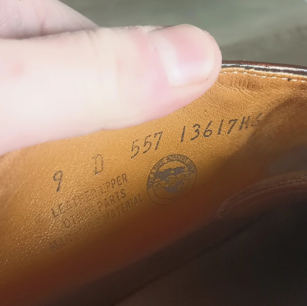 Vintage Chippewa Mens Oxford Boots 9D  Brown Oiled Leather Vibram Academia - Picture 14 of 15